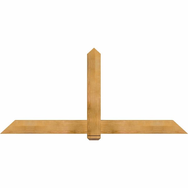Ekena Millwork Eugene Rough Sawn Timber Gable Bracket, Western Red Cedar, 84"W x 38"H x 4"D x 6"F, 11/12 Pitch GBW084X38X0406EUG00RWR - main